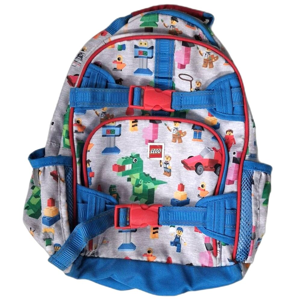 Pottery Barn Kids LEGO Mackenzie Small Backpack Grey Brick Mini Figures